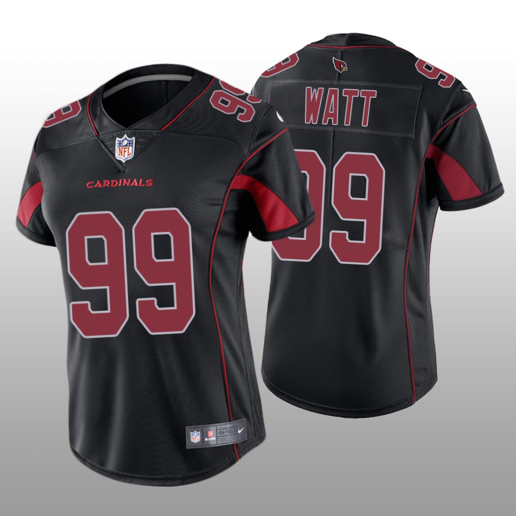 Arizona Cardinals J.J. Watt Black Jersey Color Rush Limited Women's