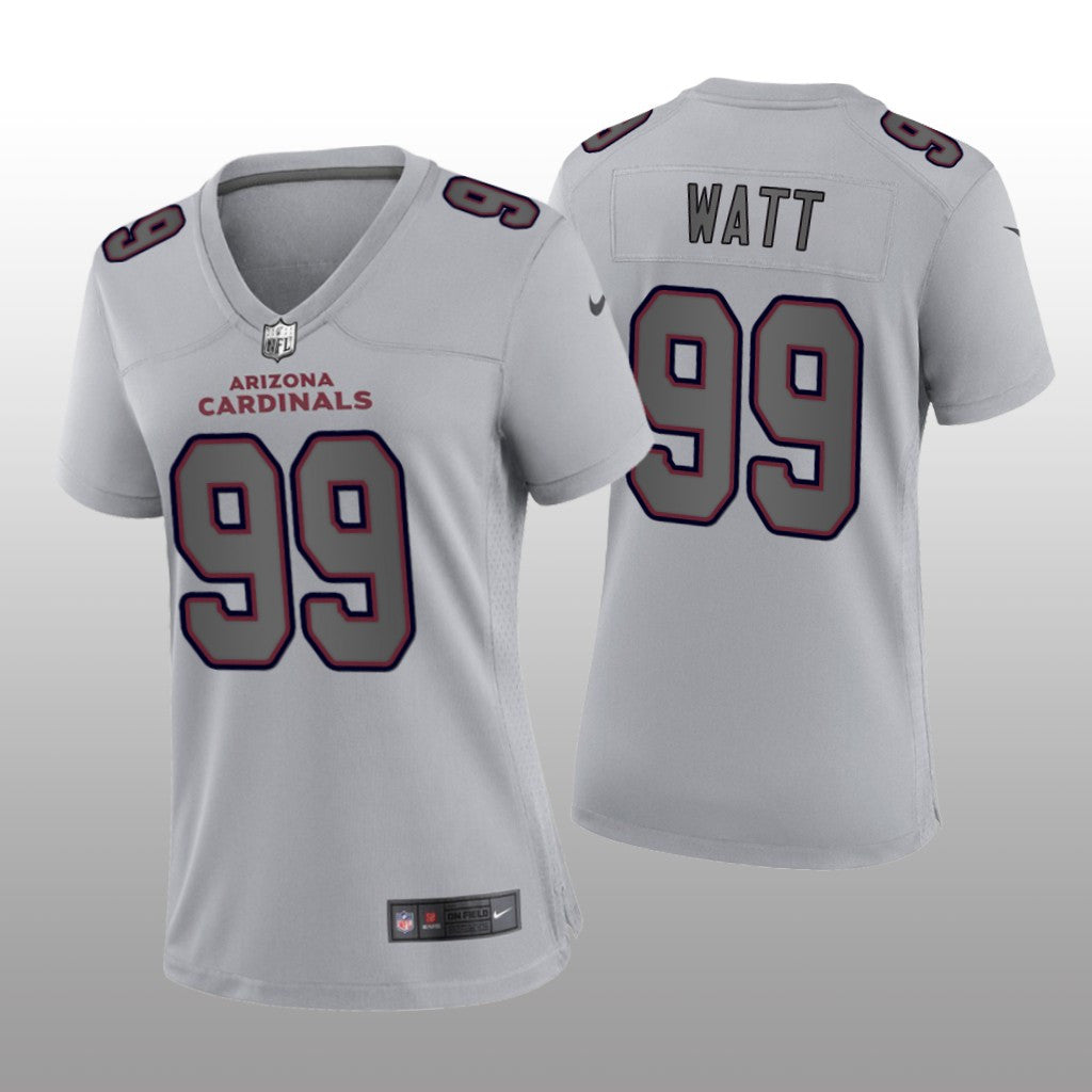 Arizona Cardinals J.J. Watt Gray Jersey Atmosphere Fashion Game Women's