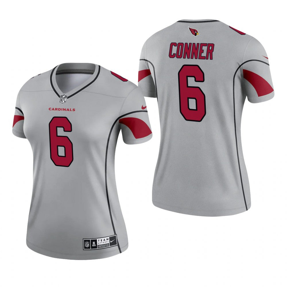 Arizona Cardinals James Conner Gray Jersey Inverted Legend Women's
