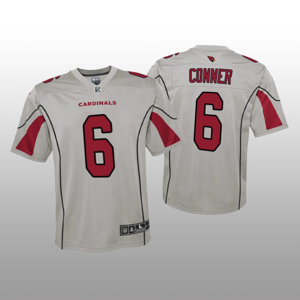 Arizona Cardinals James Conner Silver Jersey Inverted Game Youth