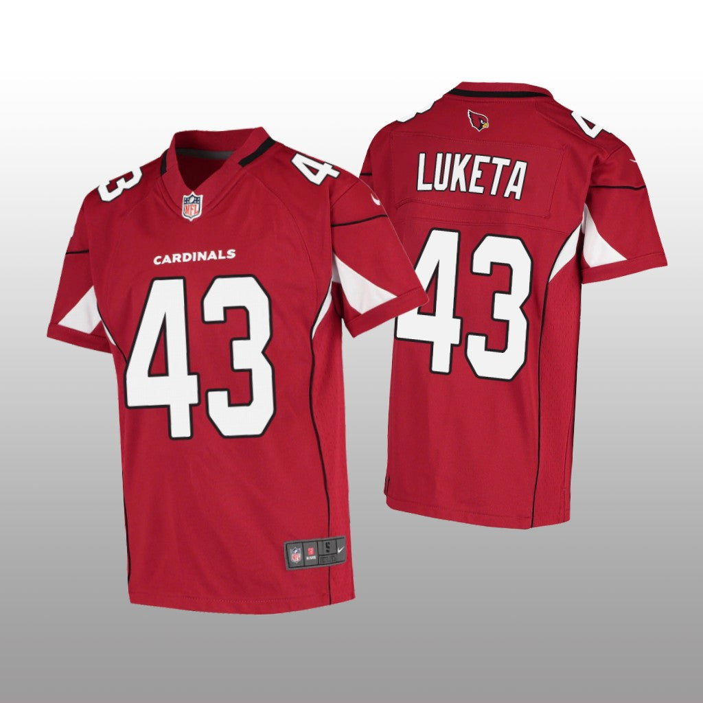 Arizona Cardinals Jesse Luketa Cardinal Jersey Game Youth