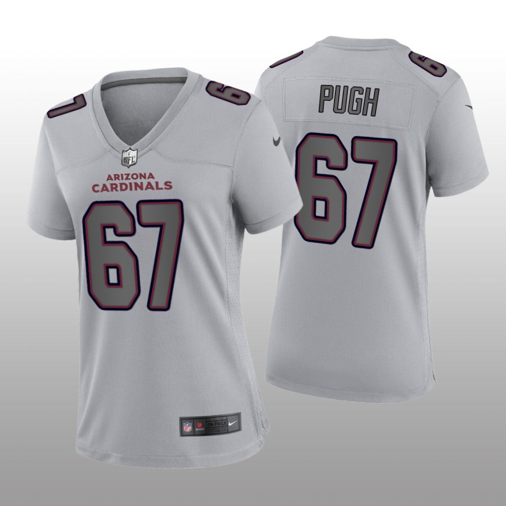 Arizona Cardinals Justin Pugh Gray Jersey Atmosphere Fashion Game Women's