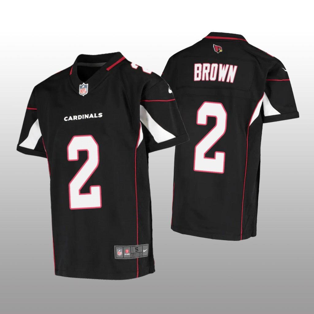 Arizona Cardinals Marquise Brown Black Jersey Game Youth