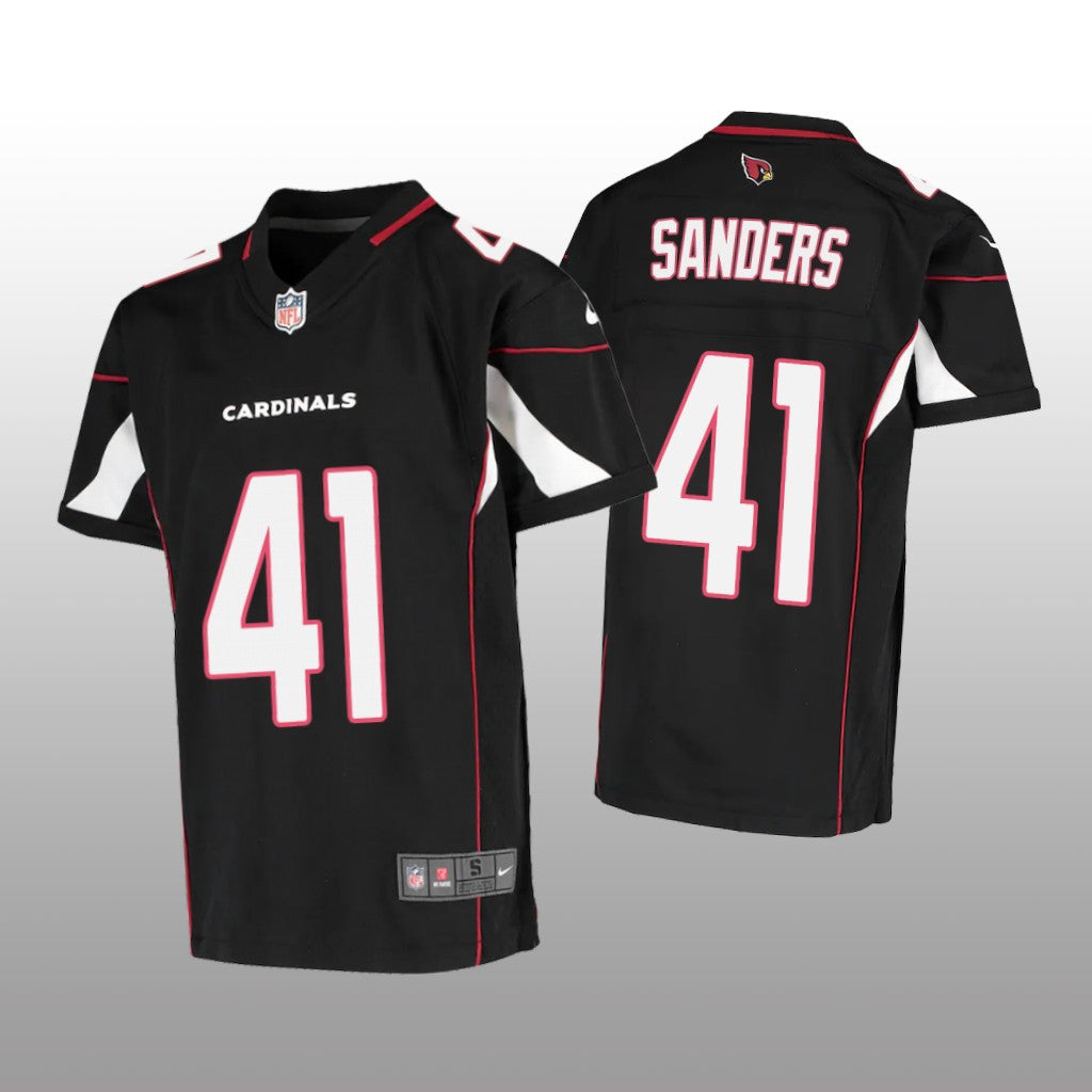 Arizona Cardinals Myjai Sanders Black Jersey Game Youth