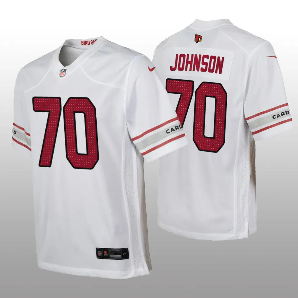 Arizona Cardinals Paris Johnson White Jersey Game Youth