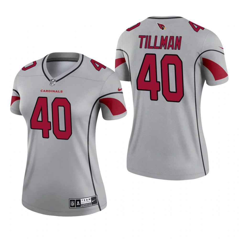 Arizona Cardinals Pat Tillman Gray Jersey Inverted Legend Women's