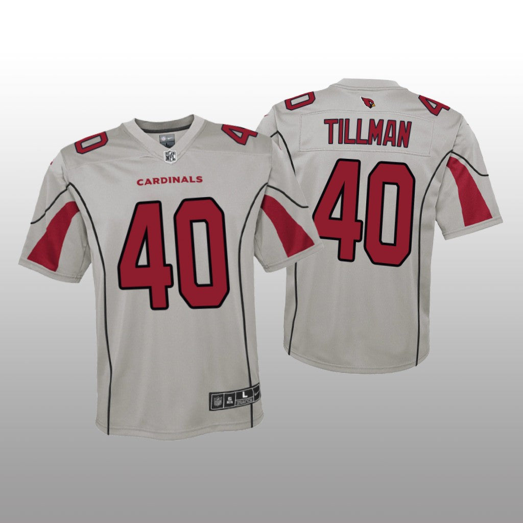 Arizona Cardinals Pat Tillman Silver Jersey Inverted Game Youth