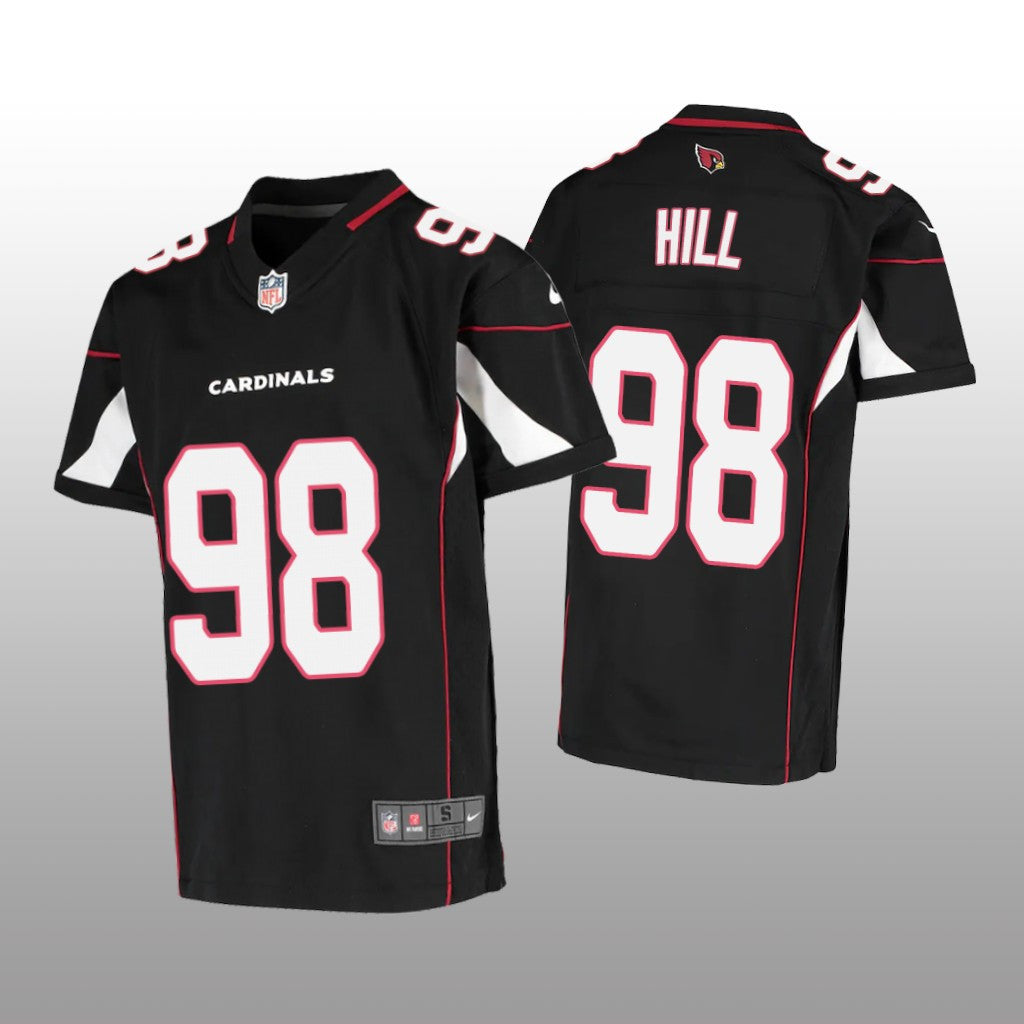 Arizona Cardinals Trysten Hill Black Jersey Game Youth