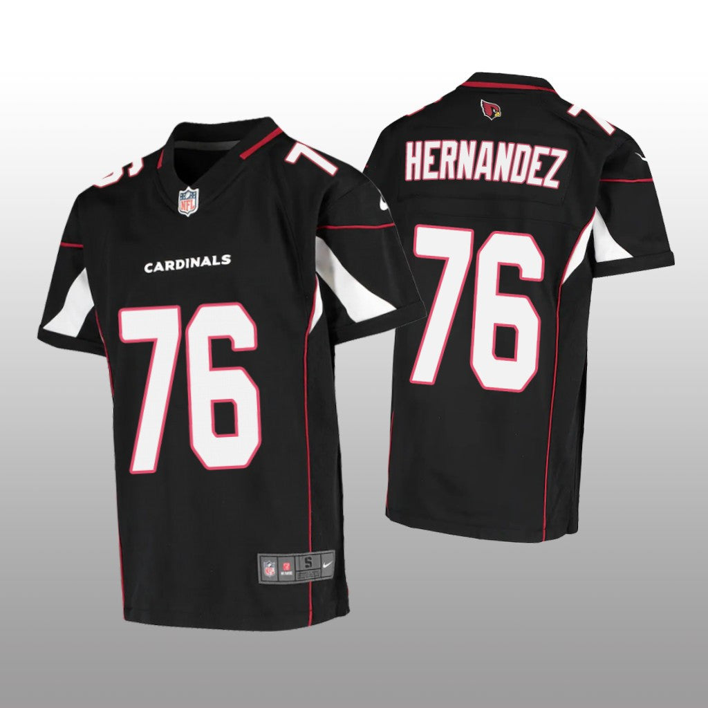 Arizona Cardinals Will Hernandez Black Jersey Game Youth
