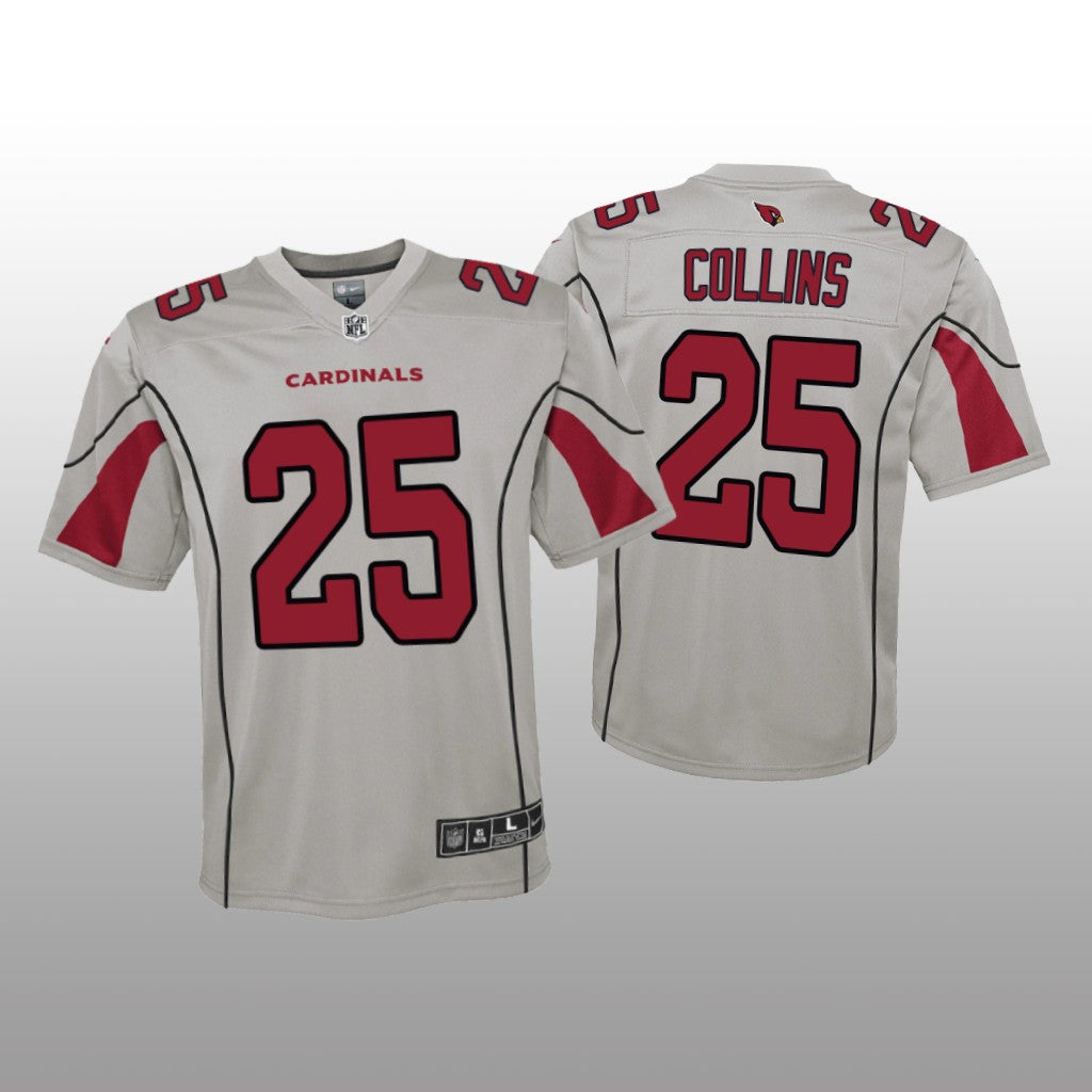 Arizona Cardinals Zaven Collins Silver Jersey Inverted Game Youth