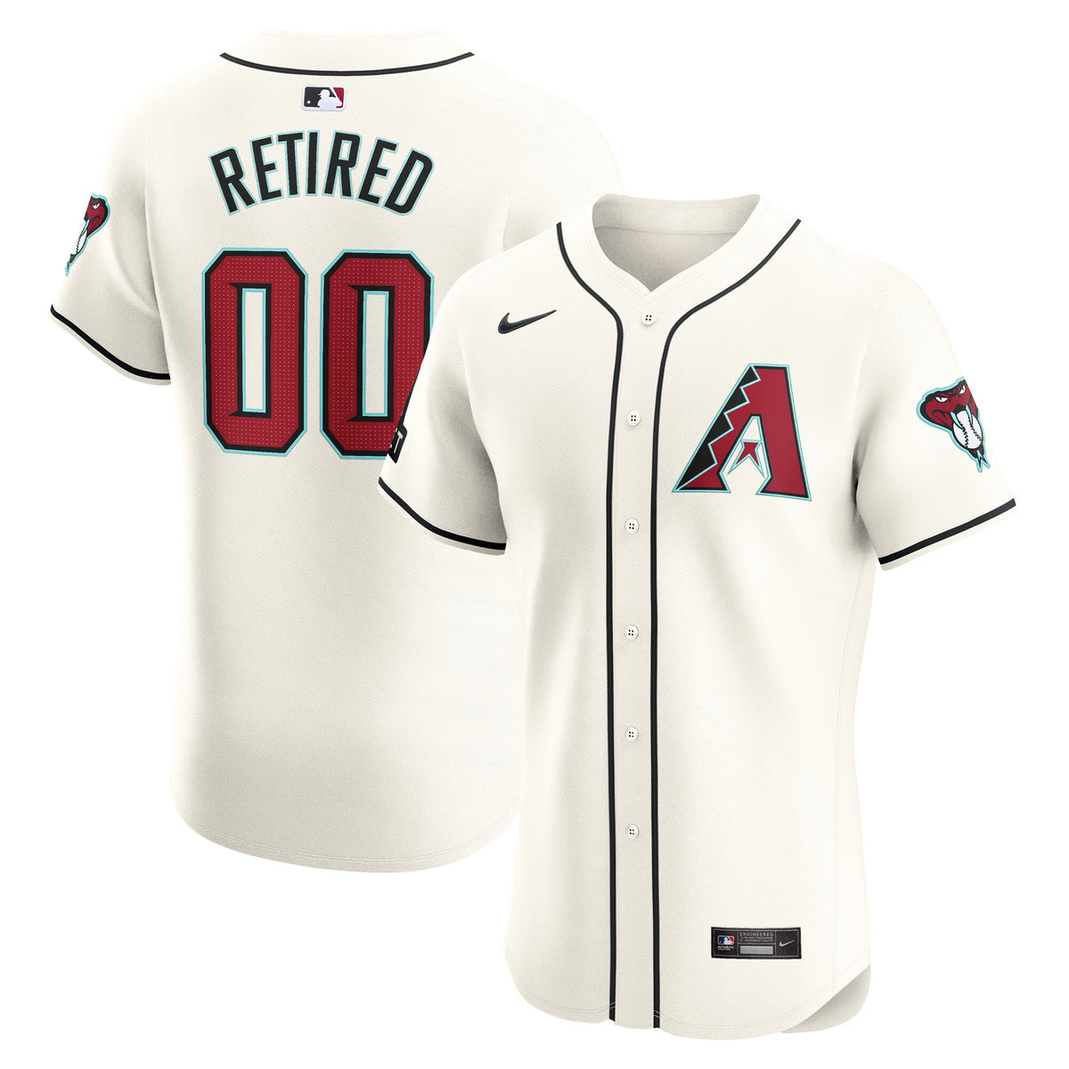 Arizona Diamondbacks Nike Home Elite Pick-A-Player Retired Roster Patch Jersey White