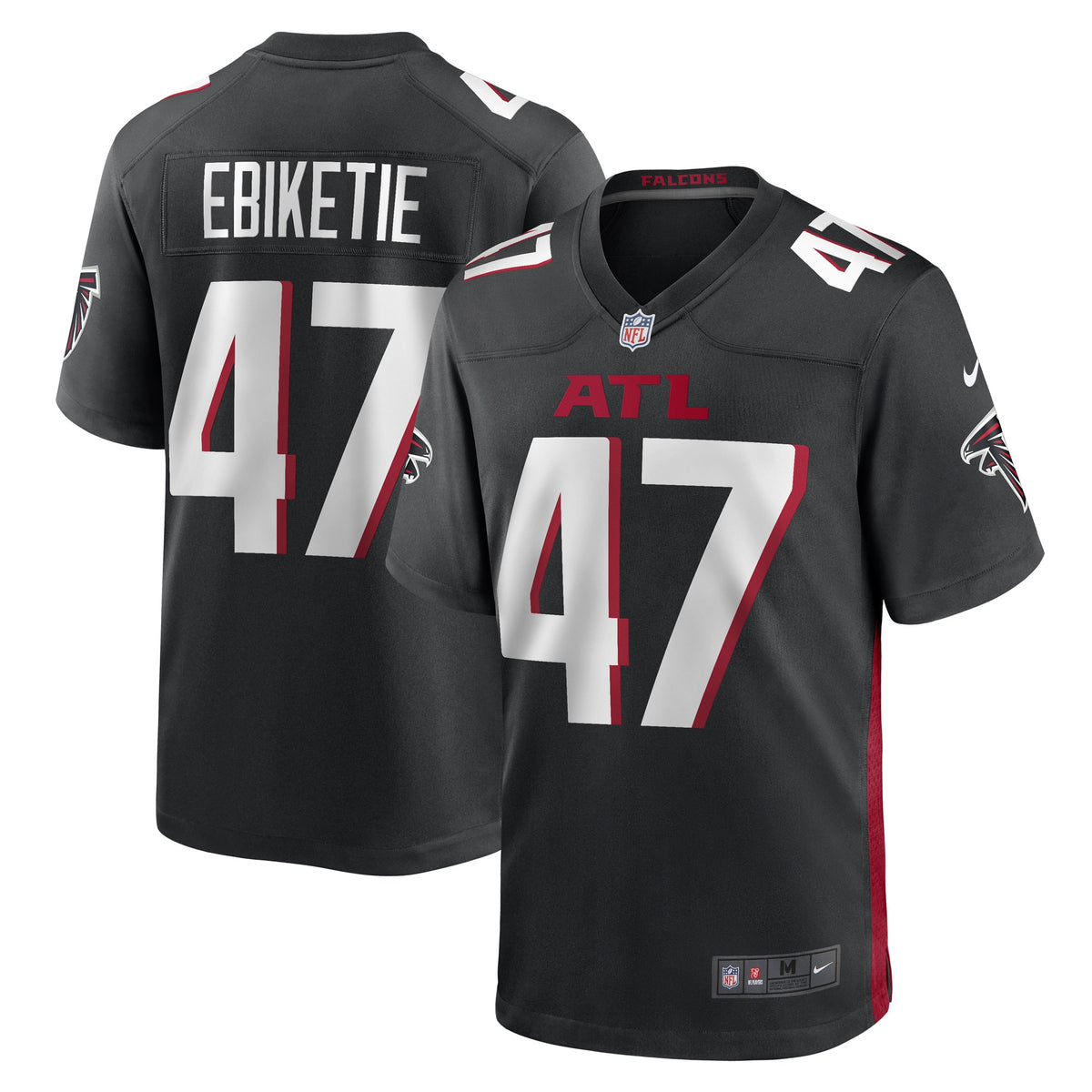 Arnold Ebiketie Atlanta Falcons Nike Game Player Jersey Black