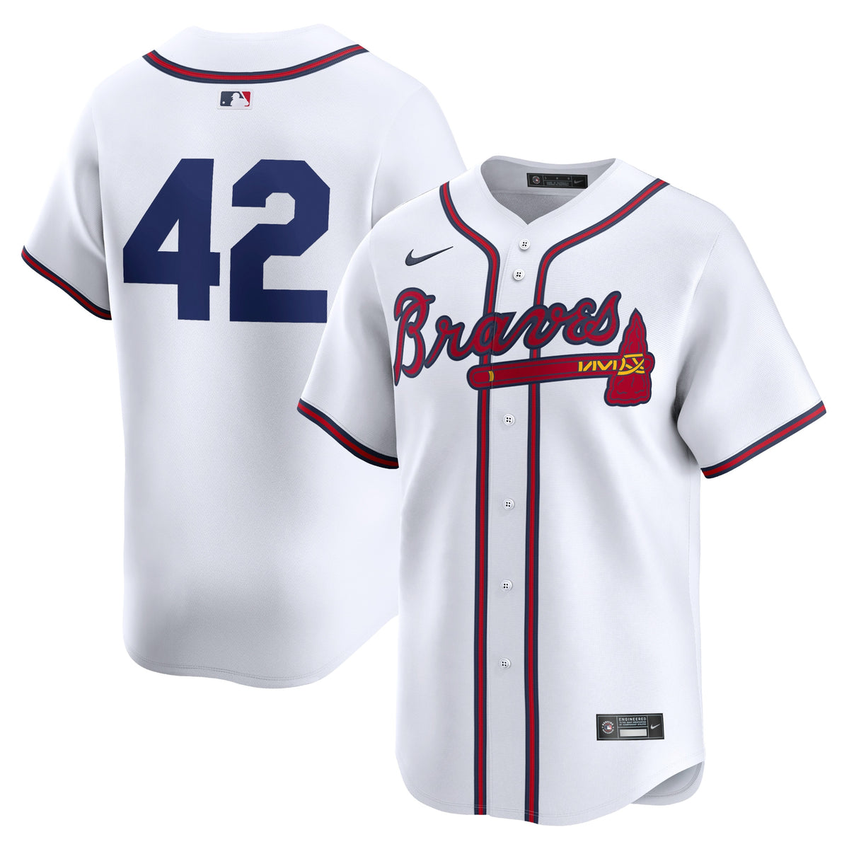 Atlanta Braves Nike 2024 Jackie Robinson Day Home Limited Jersey White