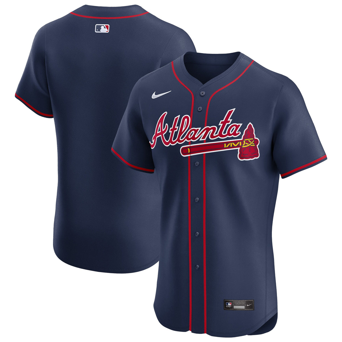 Atlanta Braves Nike Alternate Elite Jersey Navy