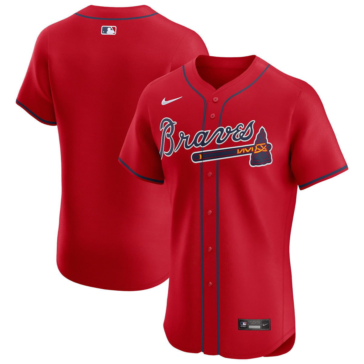Atlanta Braves Nike Alternate Elite Jersey Red