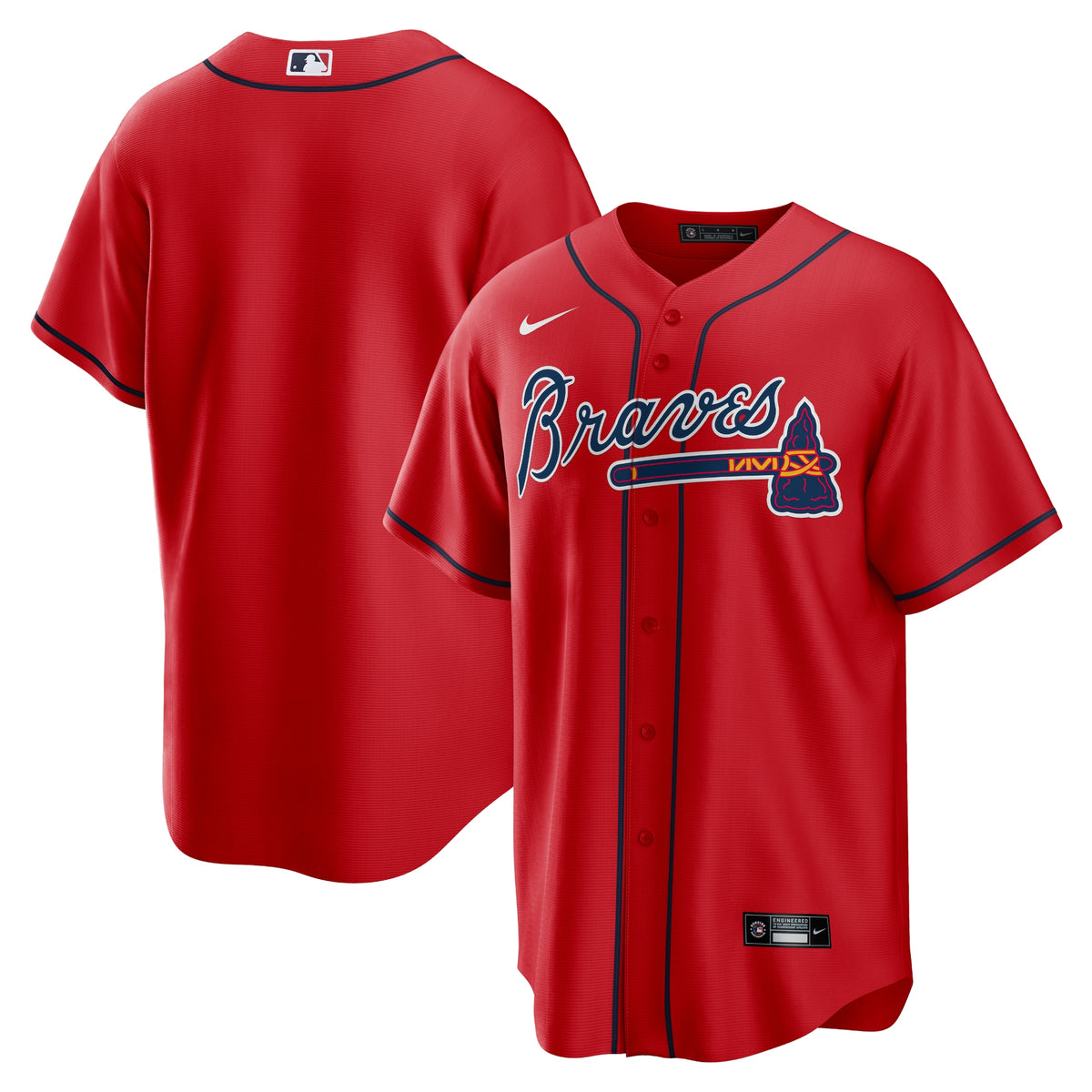Atlanta Braves Nike Alternate Replica Team Jersey Red