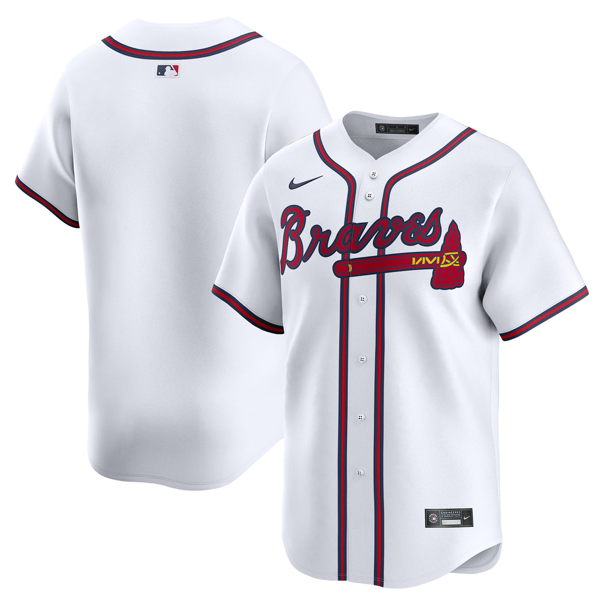 Atlanta Braves Nike Home Limited Jersey White