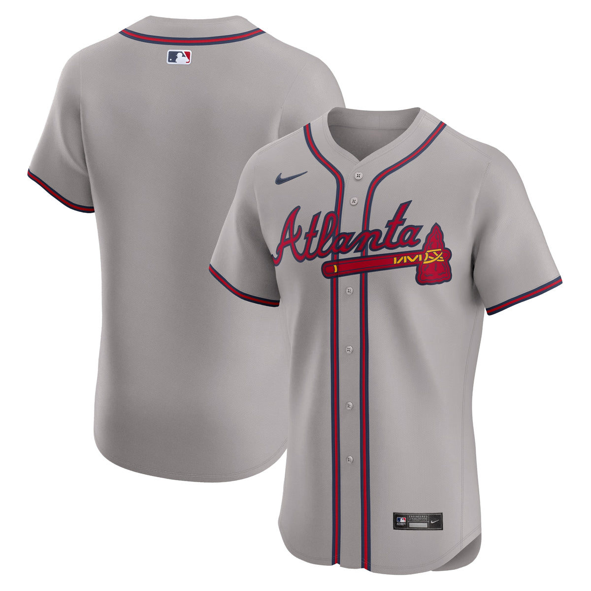 Atlanta Braves Nike Road Elite Jersey Gray