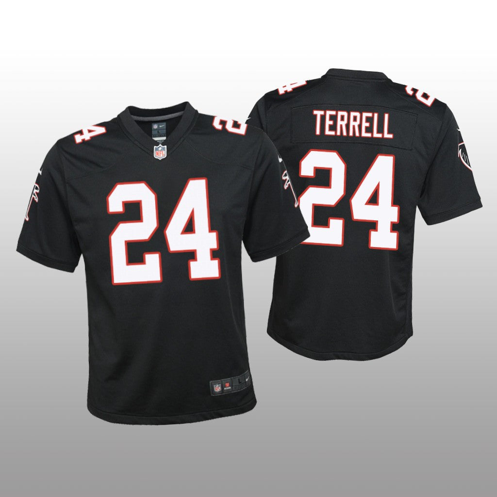 Atlanta Falcons A.J. Terrell Black Jersey Throwback Game Youth