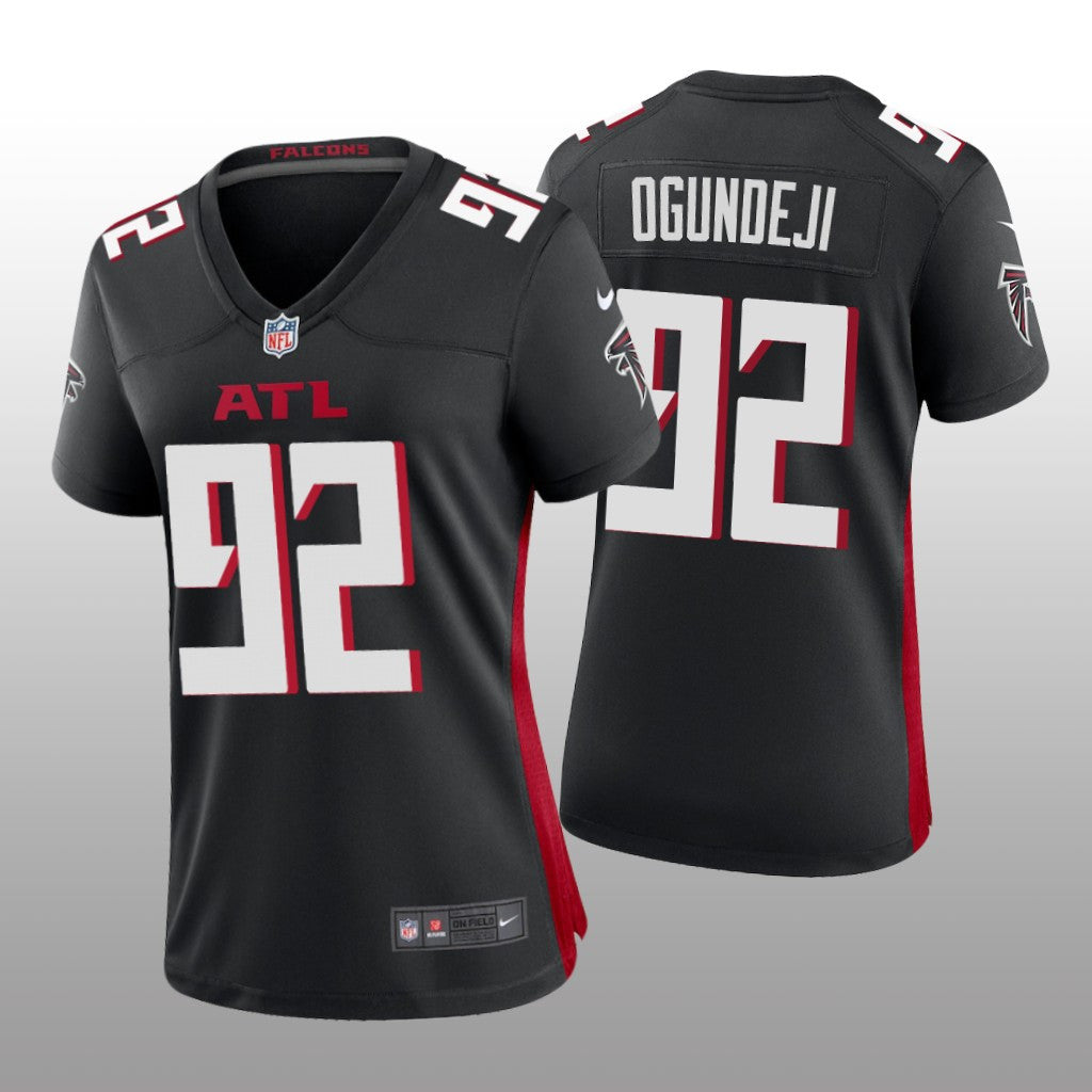 Atlanta Falcons Adetokunbo Ogundeji Black Jersey Game Women's