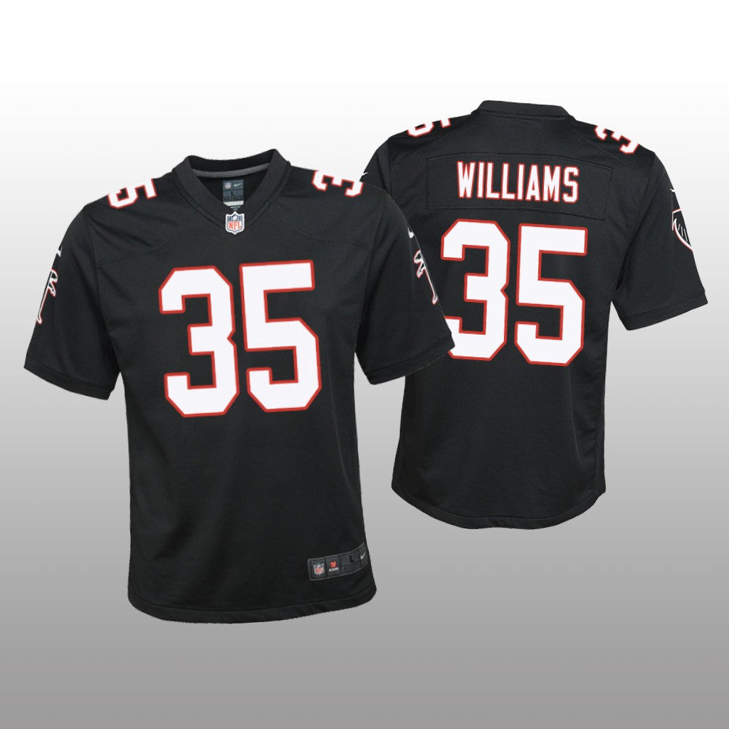 Atlanta Falcons Avery Williams Black Jersey Throwback Game Youth