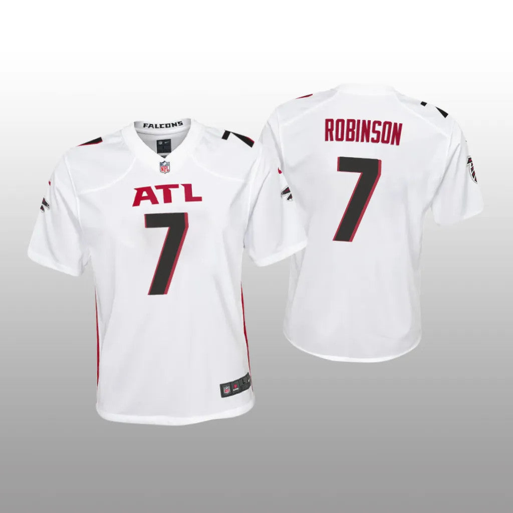 Atlanta Falcons Bijan Robinson White Jersey Game Youth