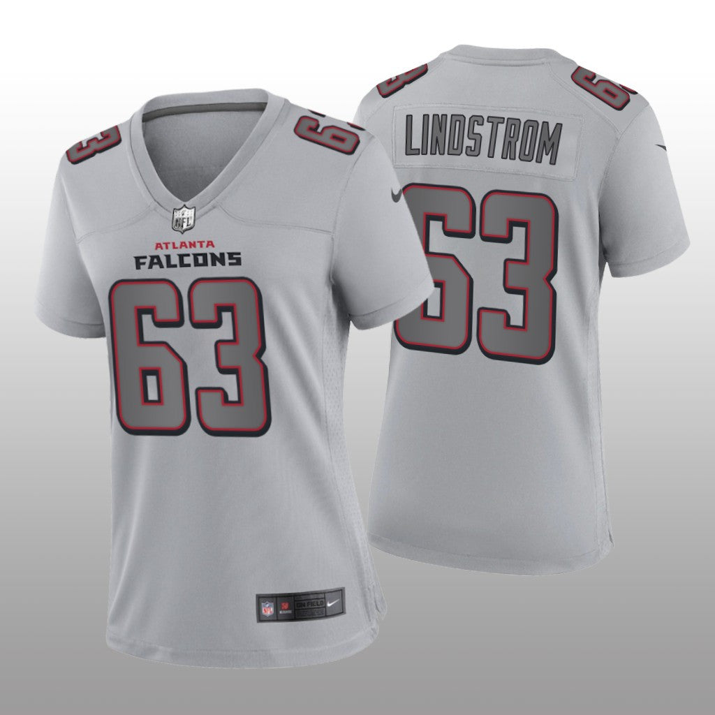 Atlanta Falcons Chris Lindstrom Gray Jersey Atmosphere Fashion Game Women's