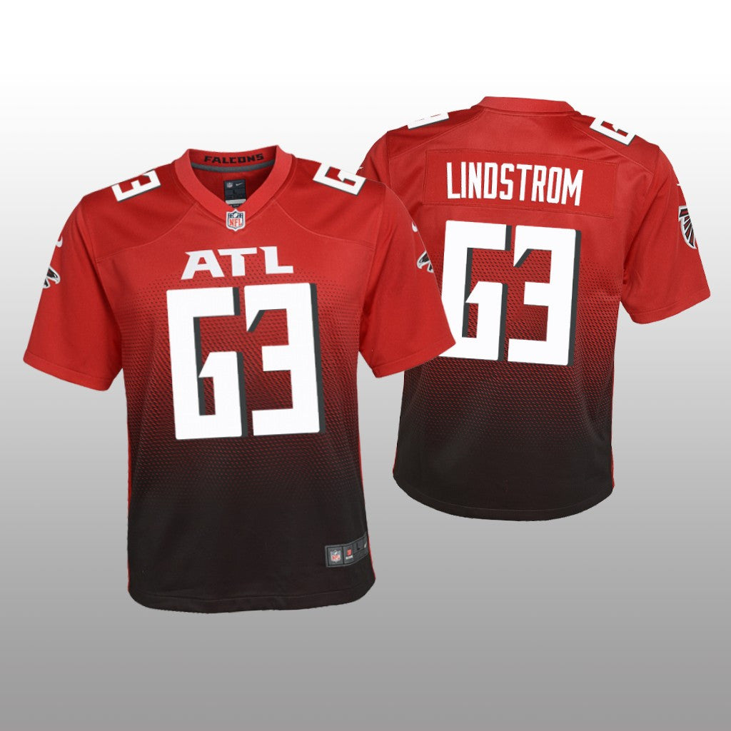 Atlanta Falcons Chris Lindstrom Red Jersey 2nd Alternate Game Youth