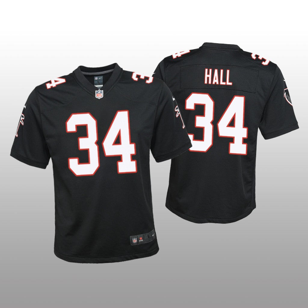 Atlanta Falcons Darren Hall Black Jersey Throwback Game Youth
