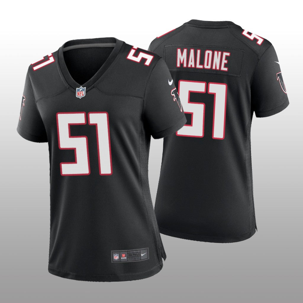 Atlanta Falcons DeAngelo Malone Black Jersey Throwback Game Women's