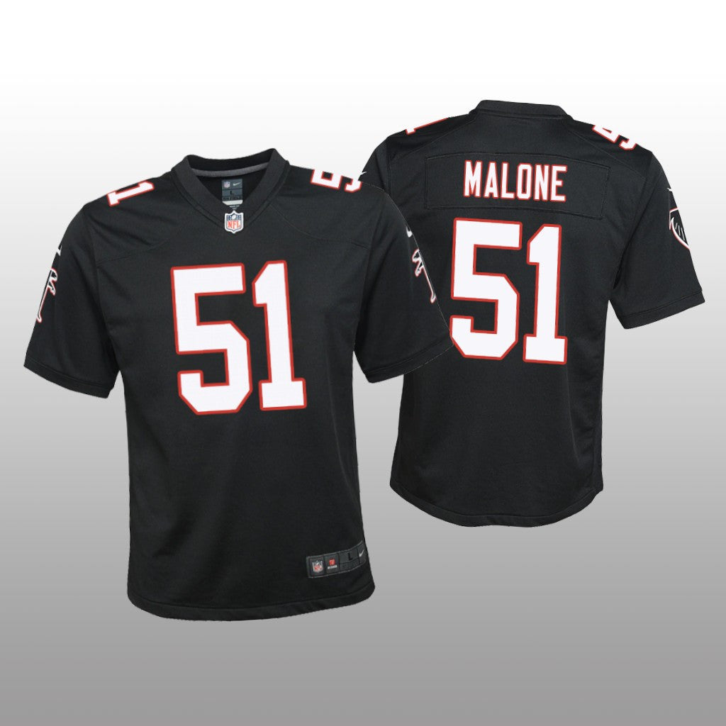 Atlanta Falcons DeAngelo Malone Black Jersey Throwback Game Youth