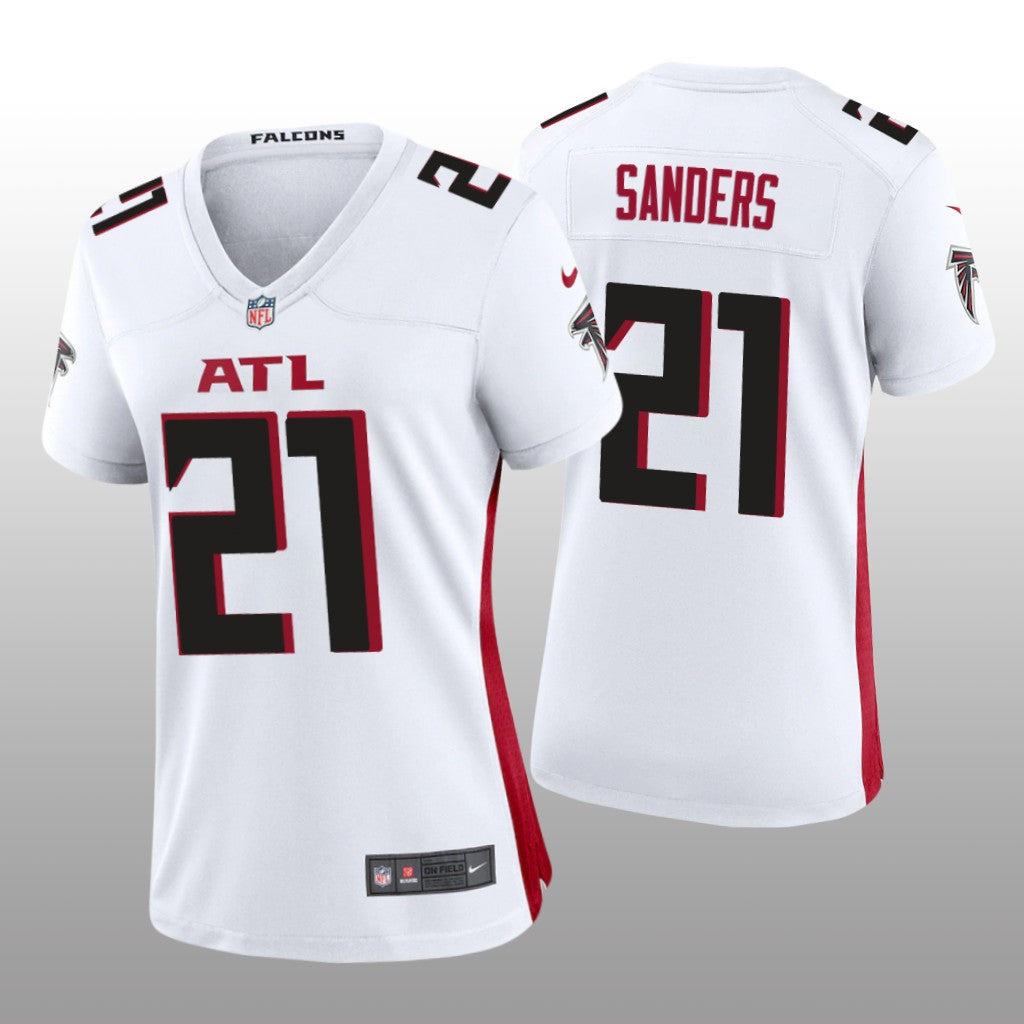 Atlanta Falcons Deion Sanders White Jersey Game Women's