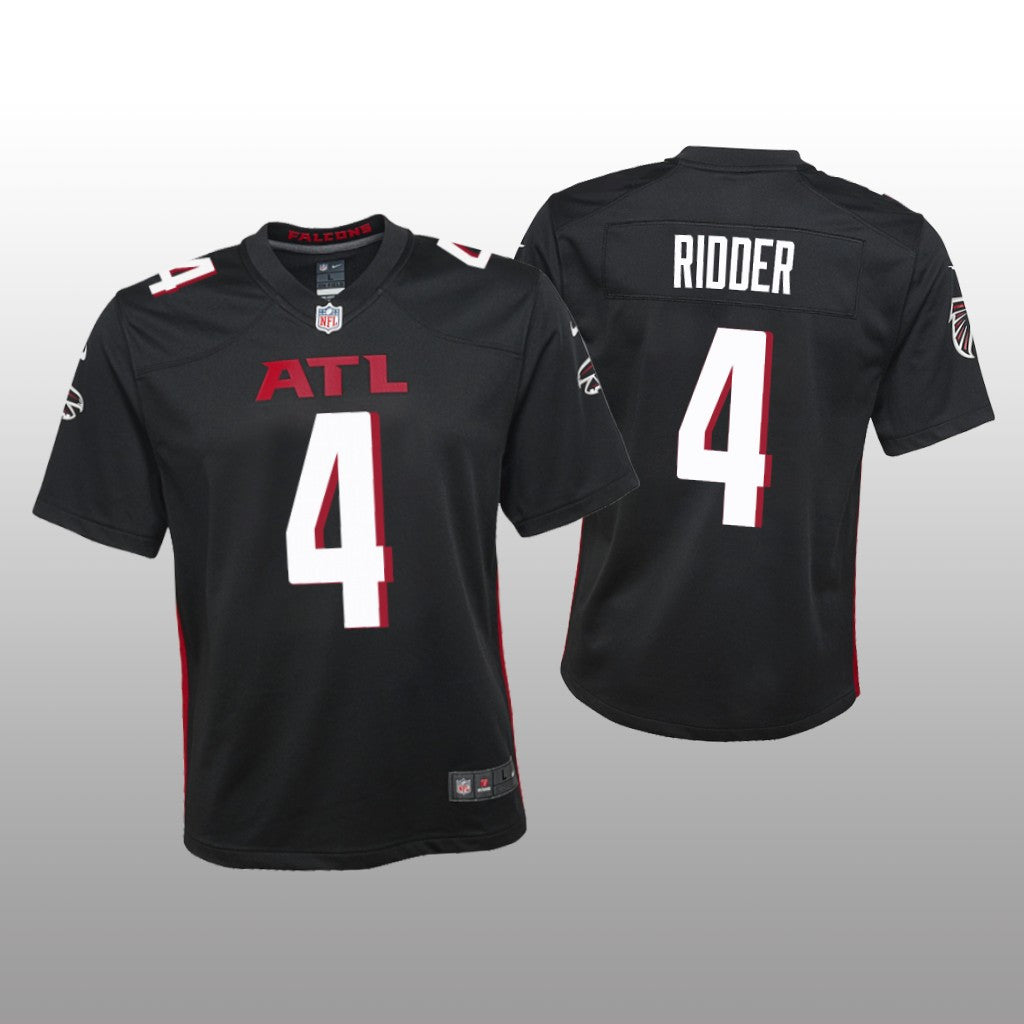 Atlanta Falcons Desmond Ridder Black Jersey Game Youth