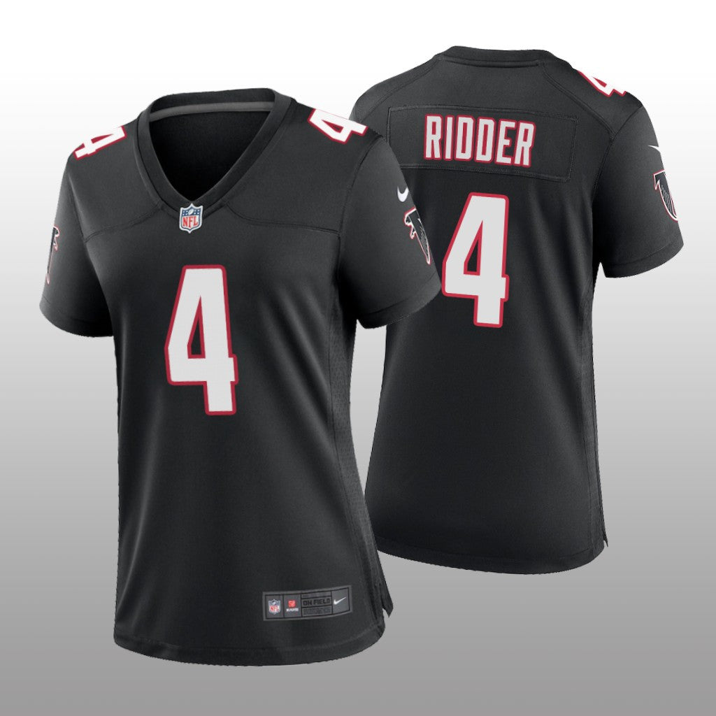 Atlanta Falcons Desmond Ridder Black Jersey Throwback Game Women's