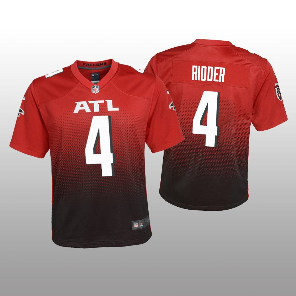 Atlanta Falcons Desmond Ridder Red Jersey Alternate Game Youth