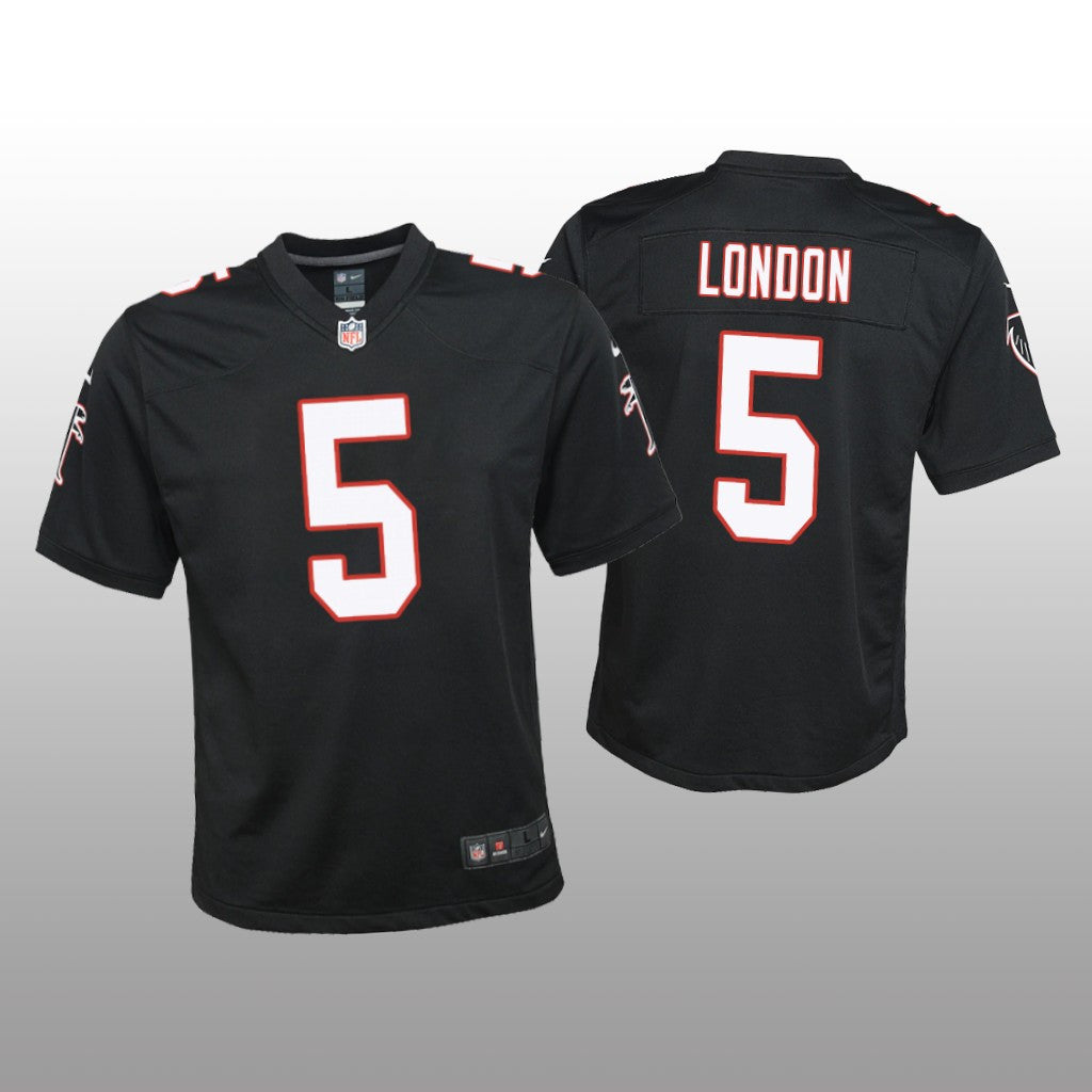 Atlanta Falcons Drake London Black Jersey Throwback Game Youth