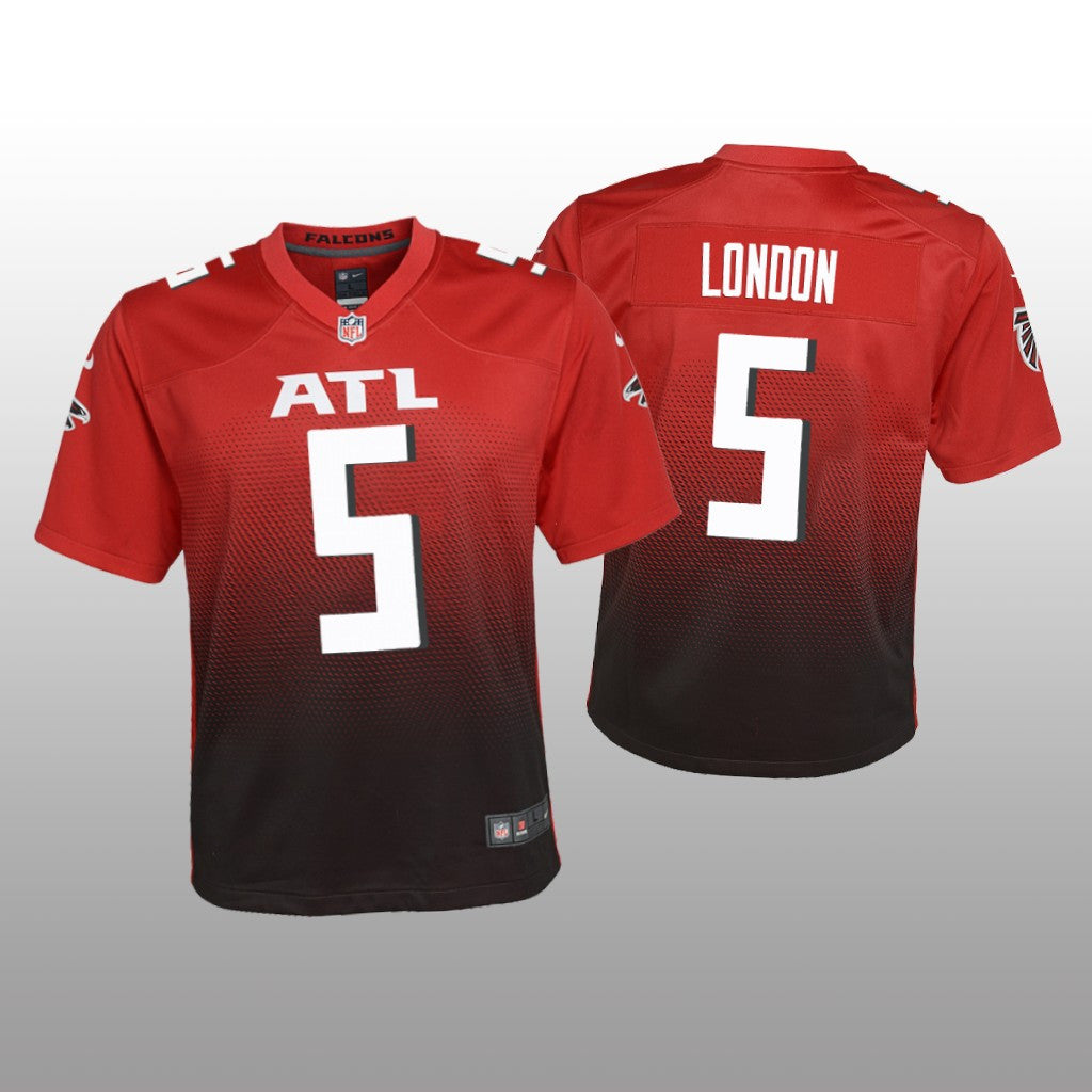 Atlanta Falcons Drake London Red Jersey Alternate Game Youth