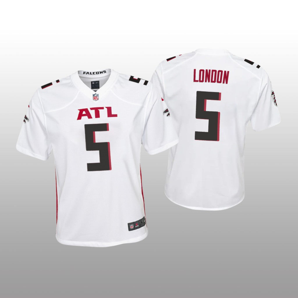 Atlanta Falcons Drake London White Jersey Game Youth