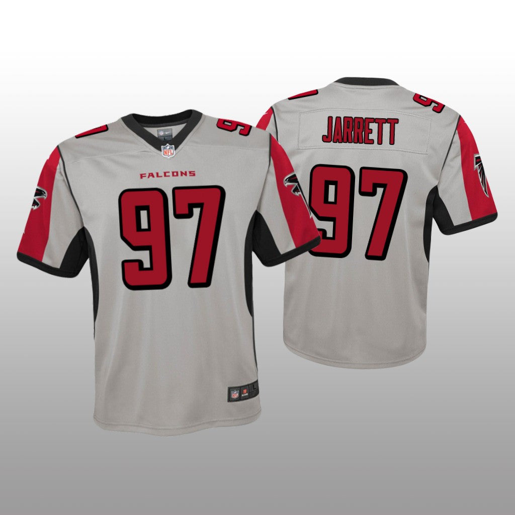 Atlanta Falcons Grady Jarrett Silver Jersey Inverted Game Youth