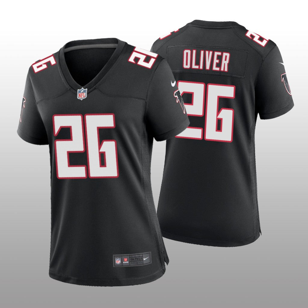 Atlanta Falcons Isaiah Oliver Black Jersey Throwback Game Women's