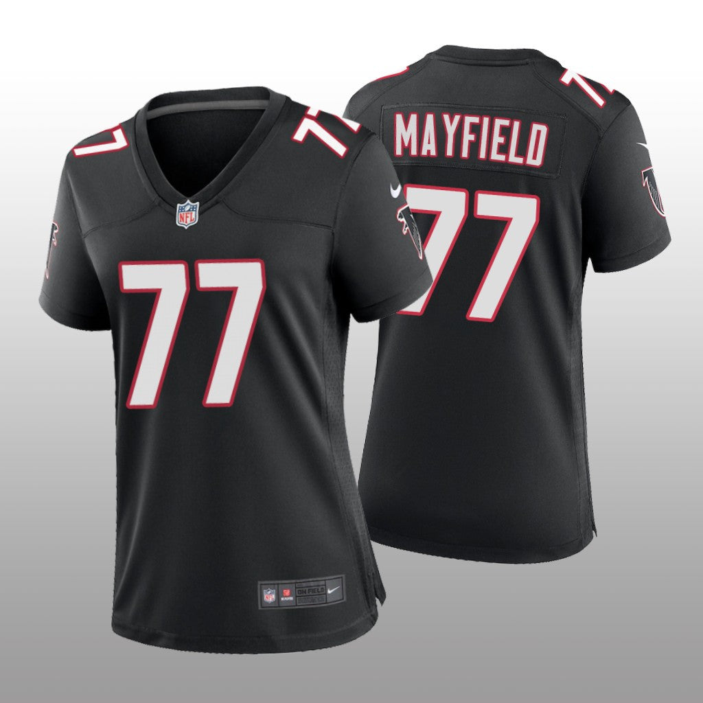 Atlanta Falcons Jalen Mayfield Black Jersey Throwback Game Women's