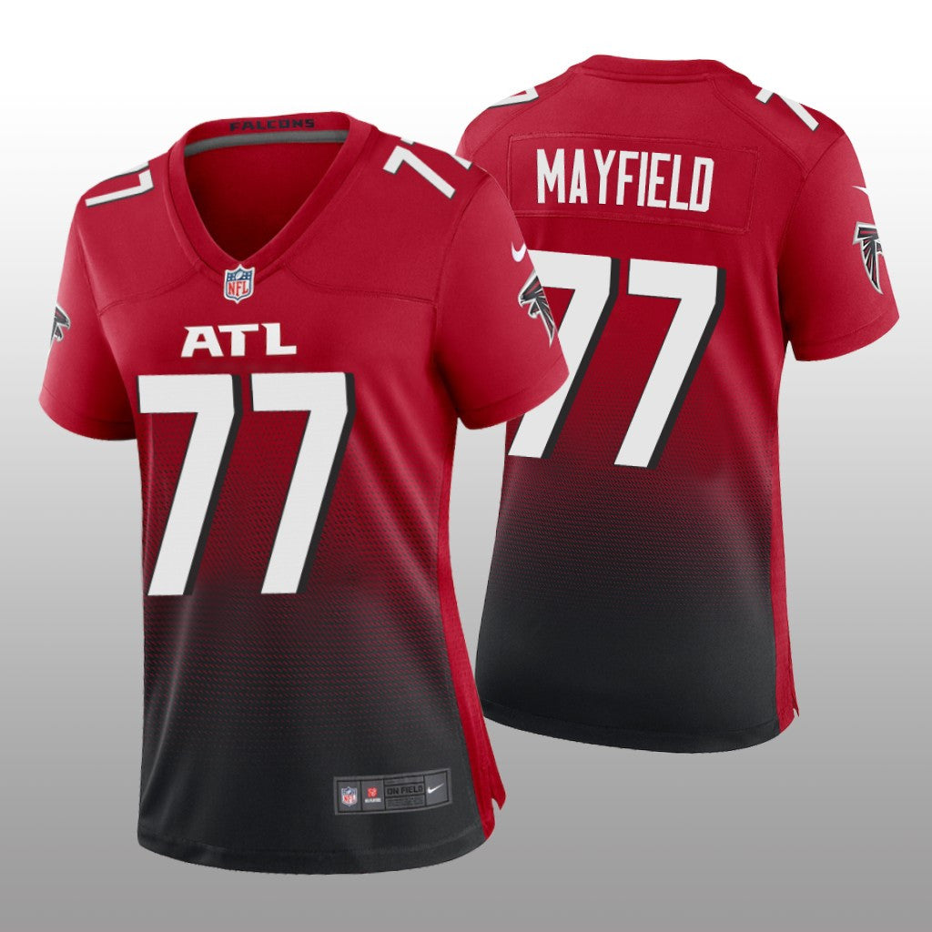 Atlanta Falcons Jalen Mayfield Red Jersey Alternate Game Women's