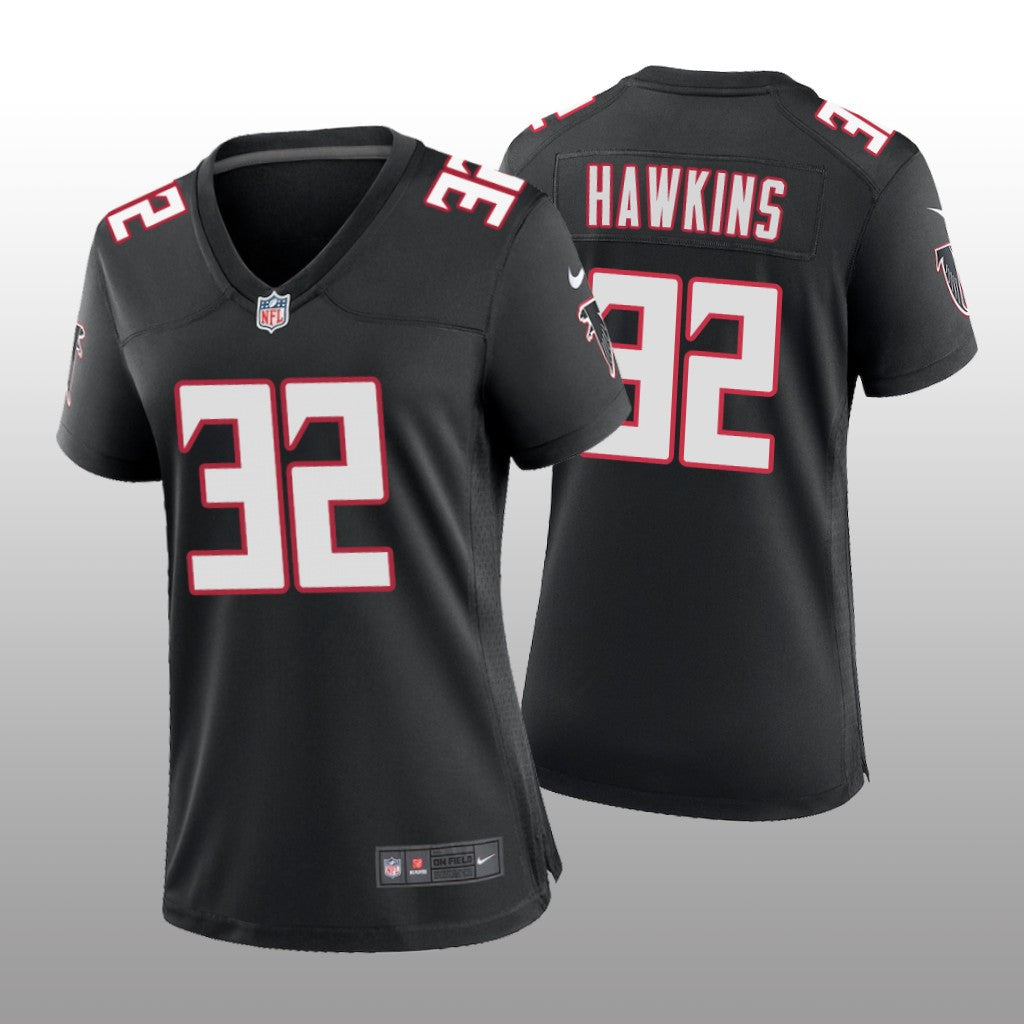 Atlanta Falcons Jaylinn Hawkins Black Jersey Throwback Game Women's
