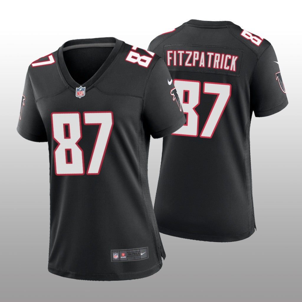 Atlanta Falcons John FitzPatrick Black Jersey Throwback Game Women's