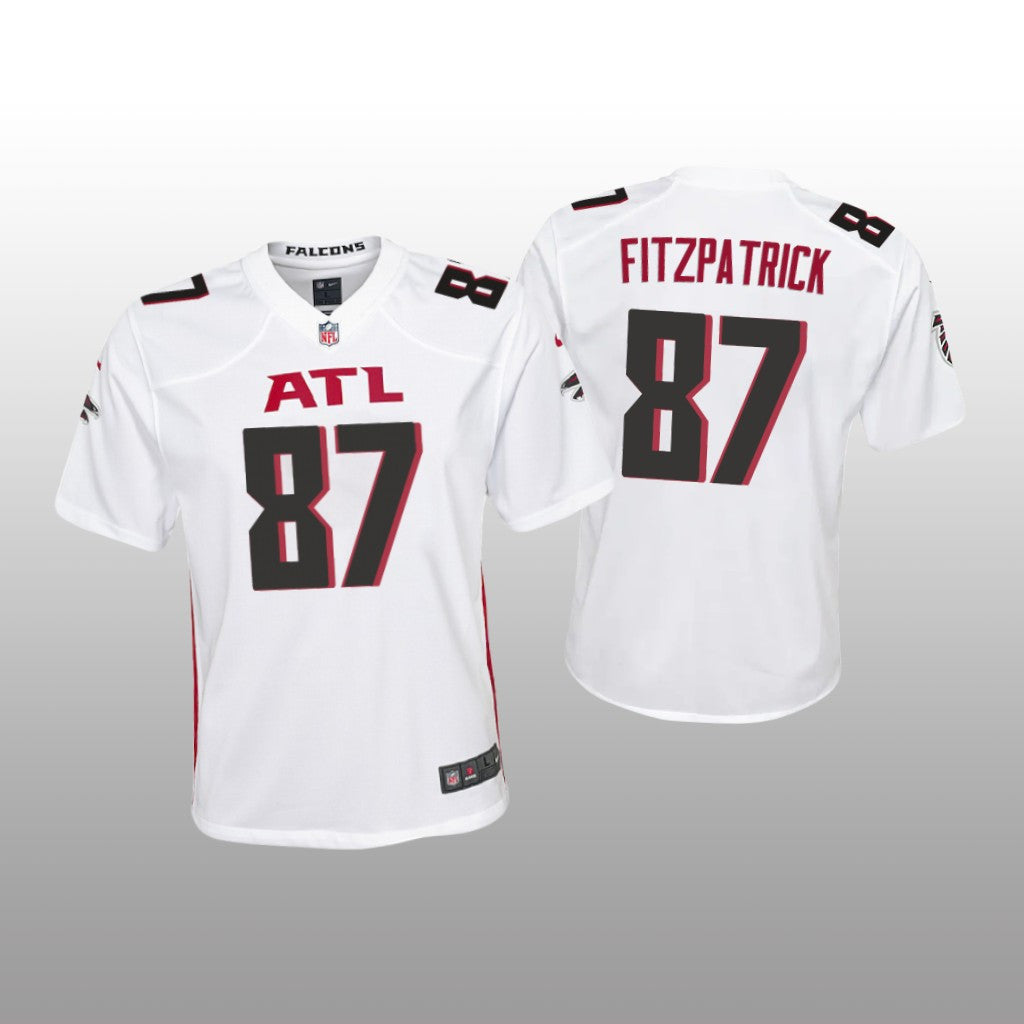 Atlanta Falcons John FitzPatrick White Jersey Game Youth