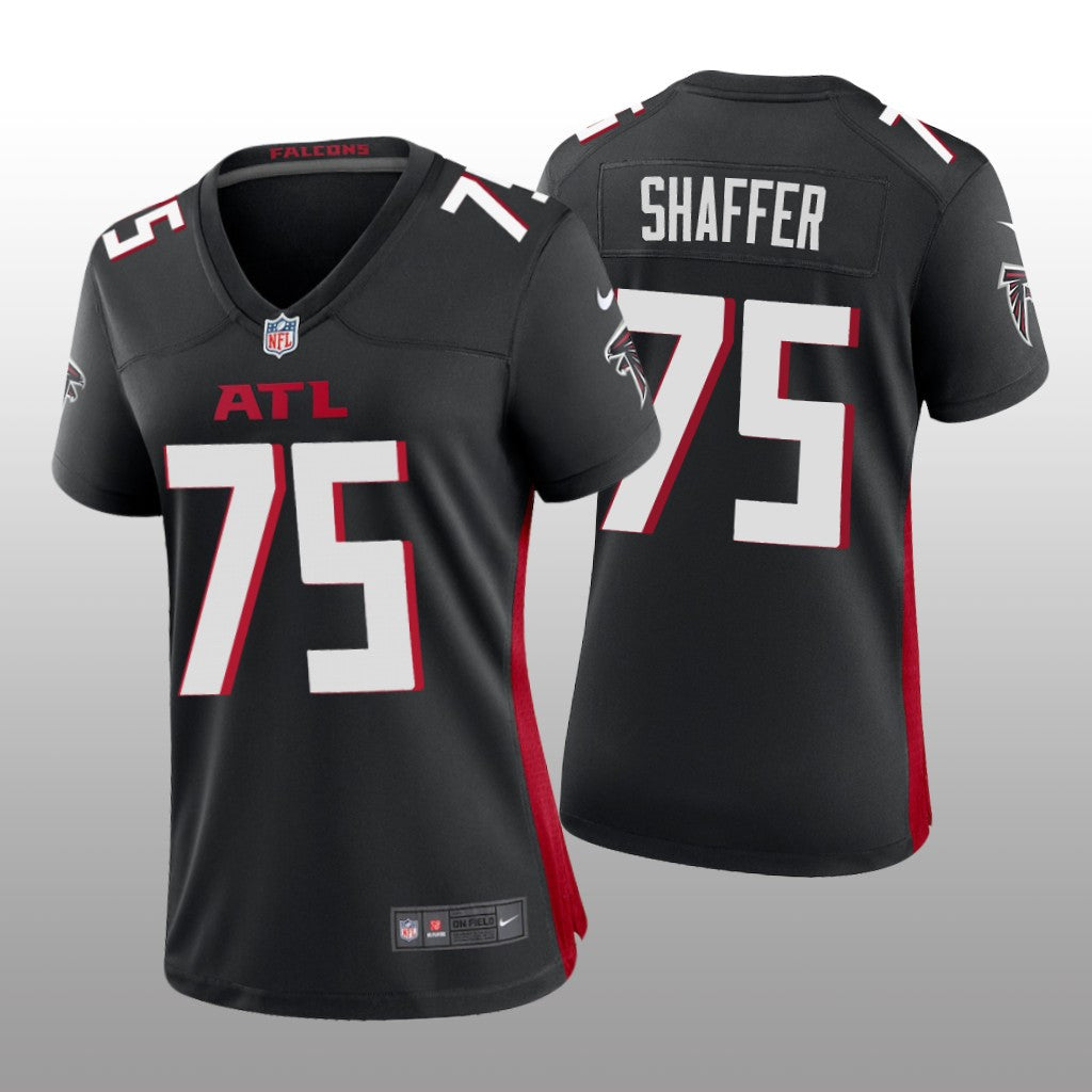 Atlanta Falcons Justin Shaffer Black Jersey Game Women's