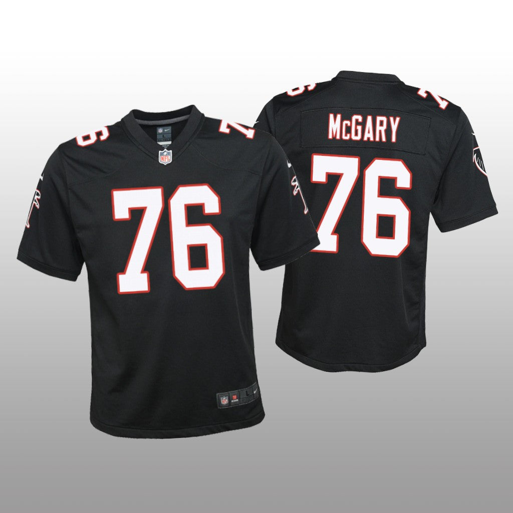 Atlanta Falcons Kaleb McGary Black Jersey Throwback Game Youth