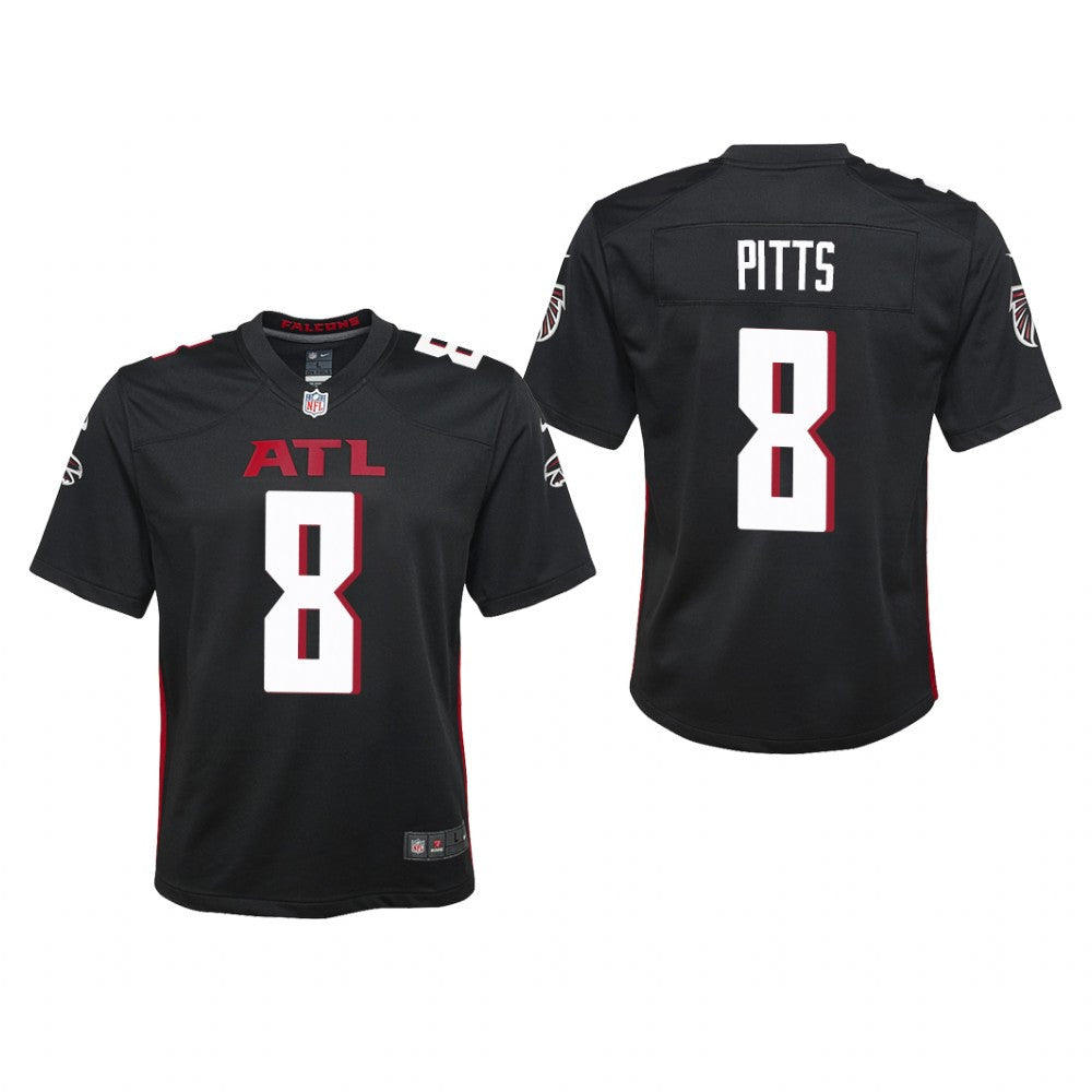 Atlanta Falcons Kyle Pitts Black Jersey Game Youth