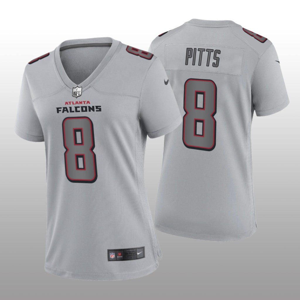 Atlanta Falcons Kyle Pitts Gray Jersey Atmosphere Fashion Game Women's