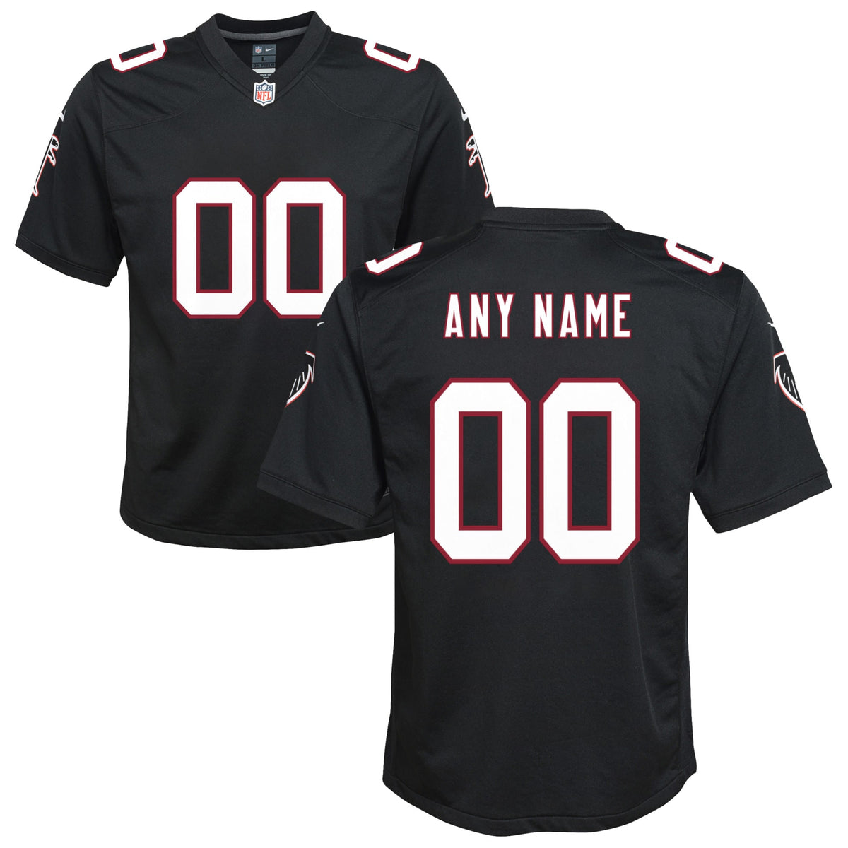 Atlanta Falcons Nike Youth Throwback Custom Game Jersey Black